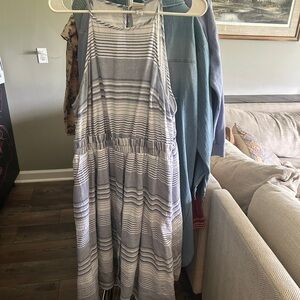 A New Day blue and White Maxi Dress